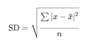 standard deviation formula