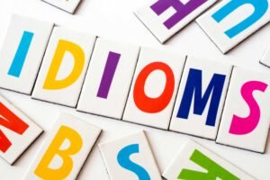 idioms written in colorful letters for students