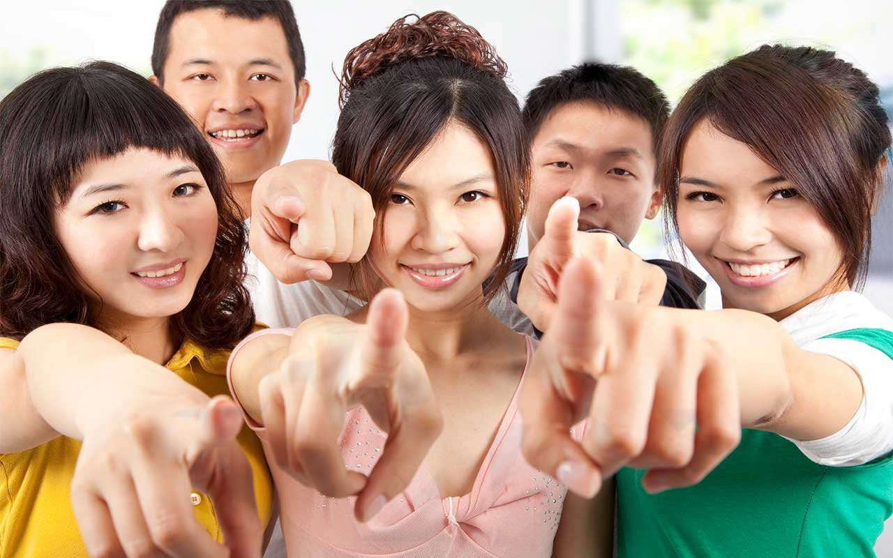 happy students learning english idioms