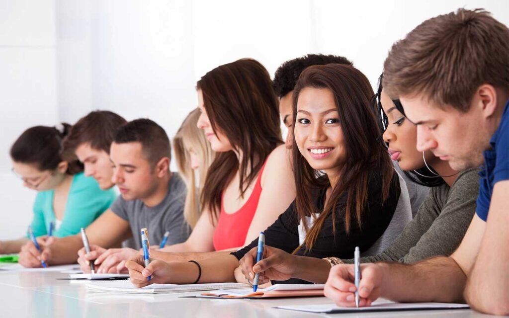 sat students reading and studying for command of evidence exam test questions