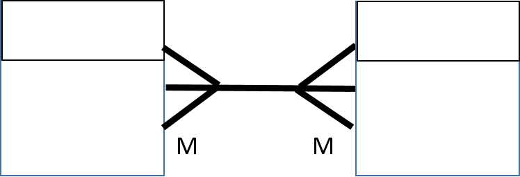 many-to-many relationship between two entities