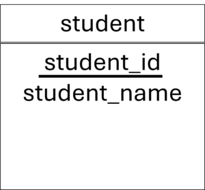 student table